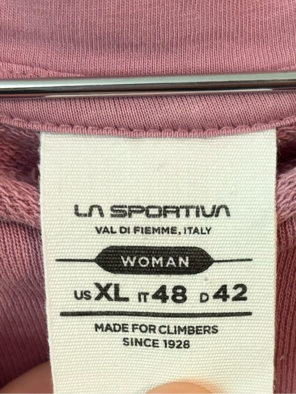 La Sportiva Organic Cotton Telendos Hoodie Pink Size XL Climbing Outdoors - Picture 6 of 6